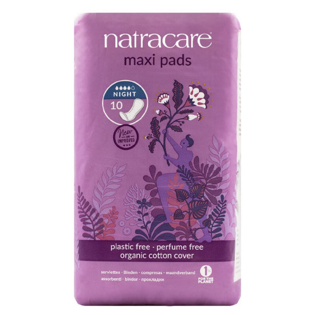 Natracare Night-Time Pads, 10 pads