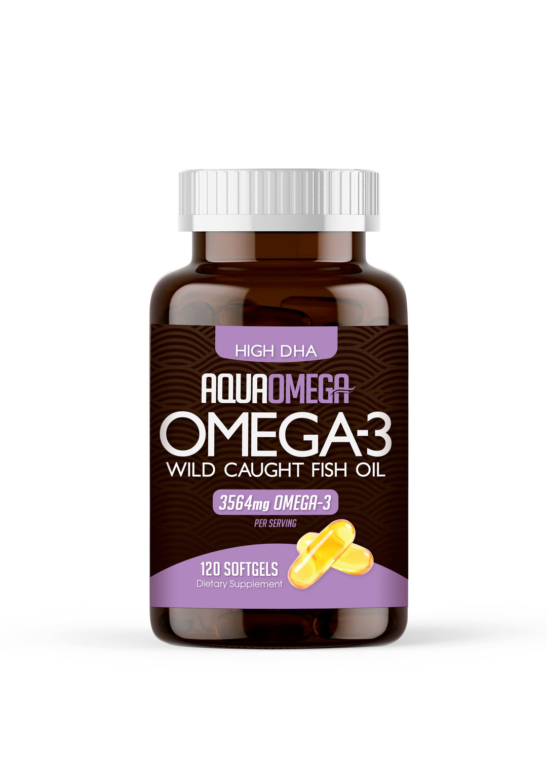 AquaOmega High DHA Omega-3 Fish Oil, 120 Softgels