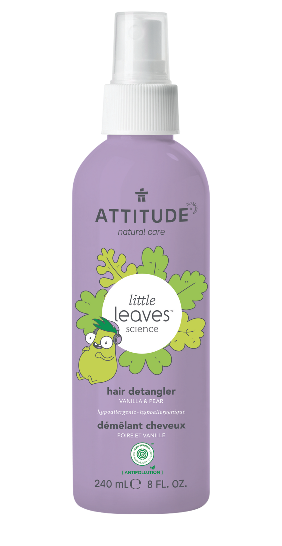 Attitude Hair Detangler - Vanilla & Pear