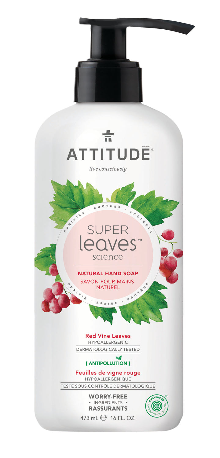 Attitude Hand Soap - Red Vines Leaves