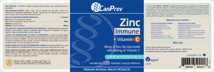 CanPrev Zinc 50 - Ultra Immune + Vitamin C