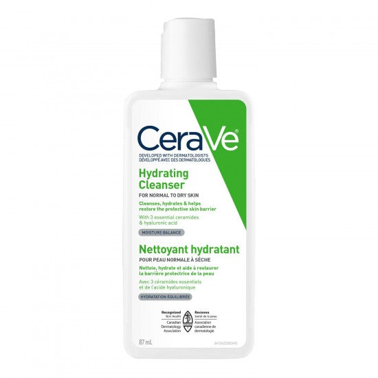 CeraVe Hydrating Facial Cleanser Travel Size, 87ml