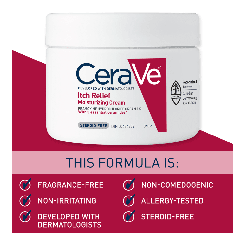 CeraVe Itch Relief Moisturizing Cream, 340g