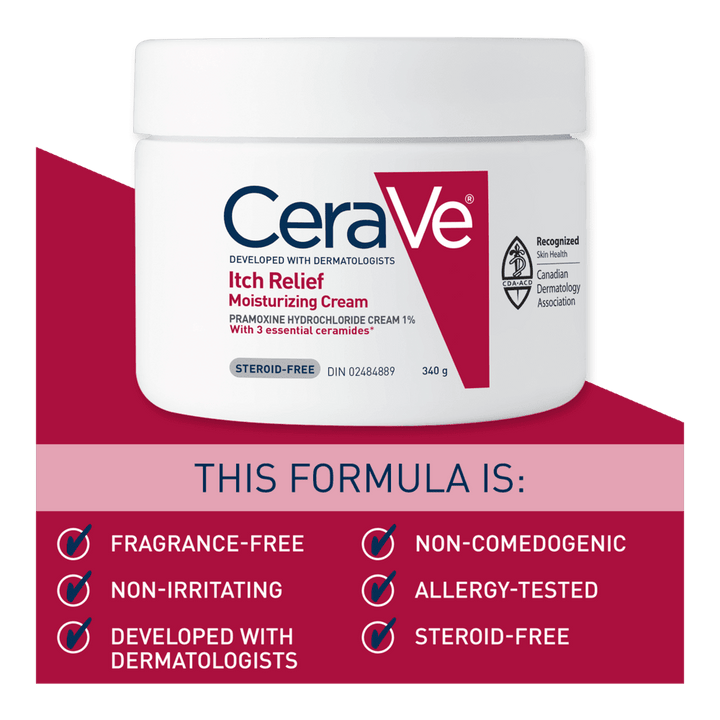 CeraVe Itch Relief Moisturizing Cream, 340g