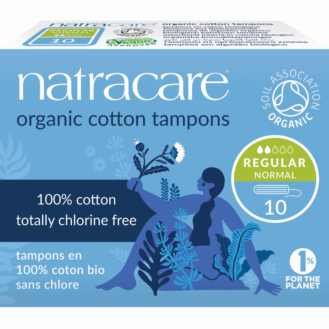 Natracare Organic Regular Cotton Tampon, 10 count