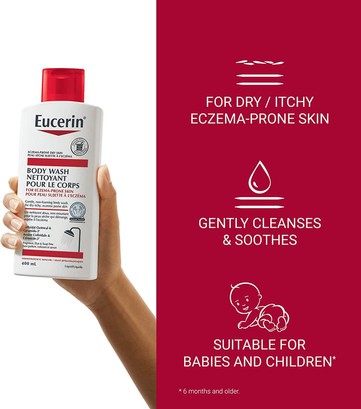Eucerin Body Wash for Eczema Prone Skin, 400ml