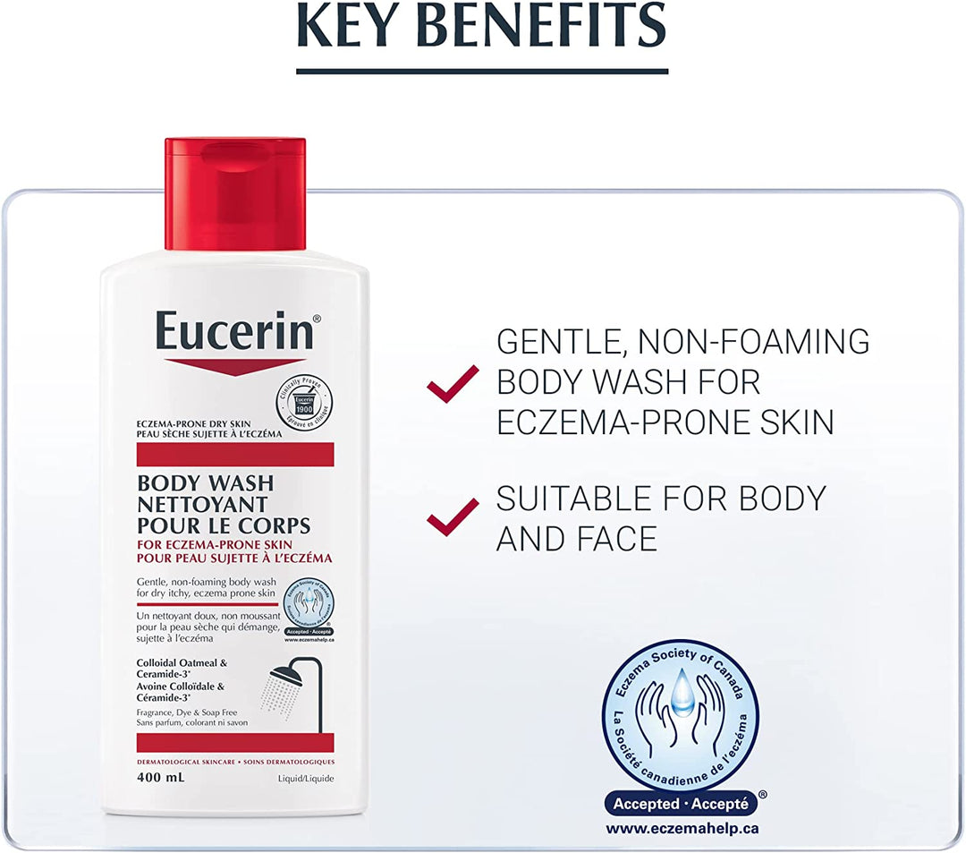Eucerin Body Wash for Eczema Prone Skin, 400ml