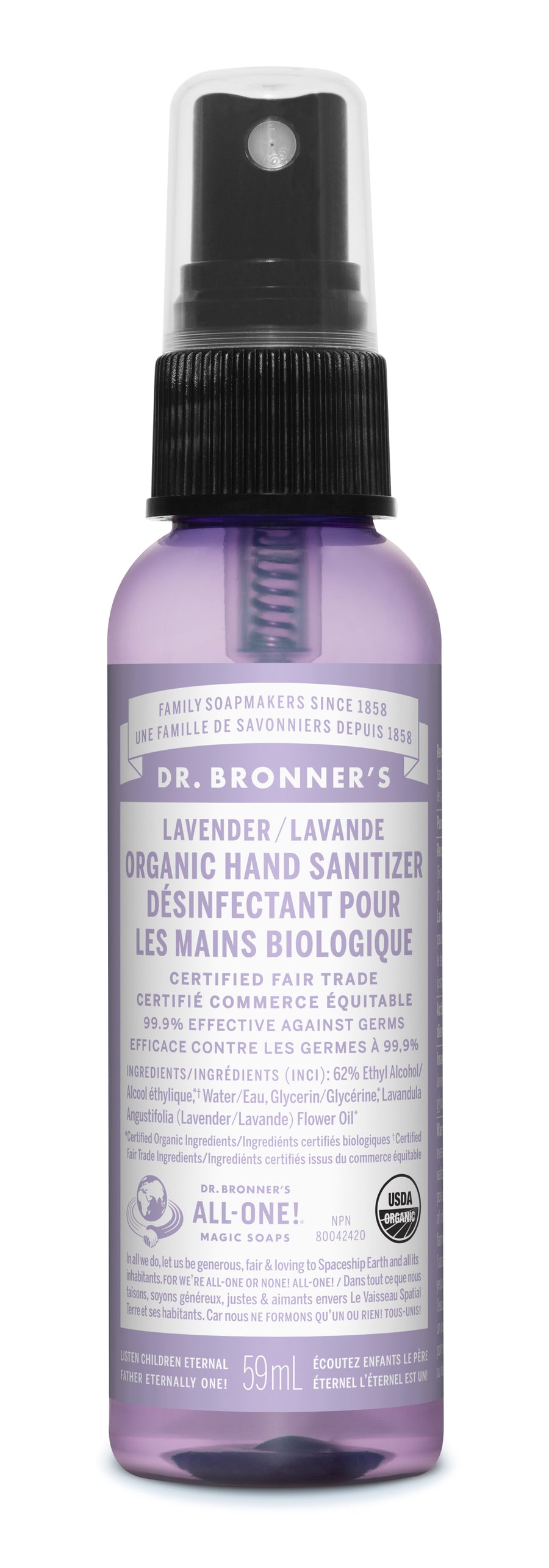 Dr. Bronner's Hand Sanitizer Lavender