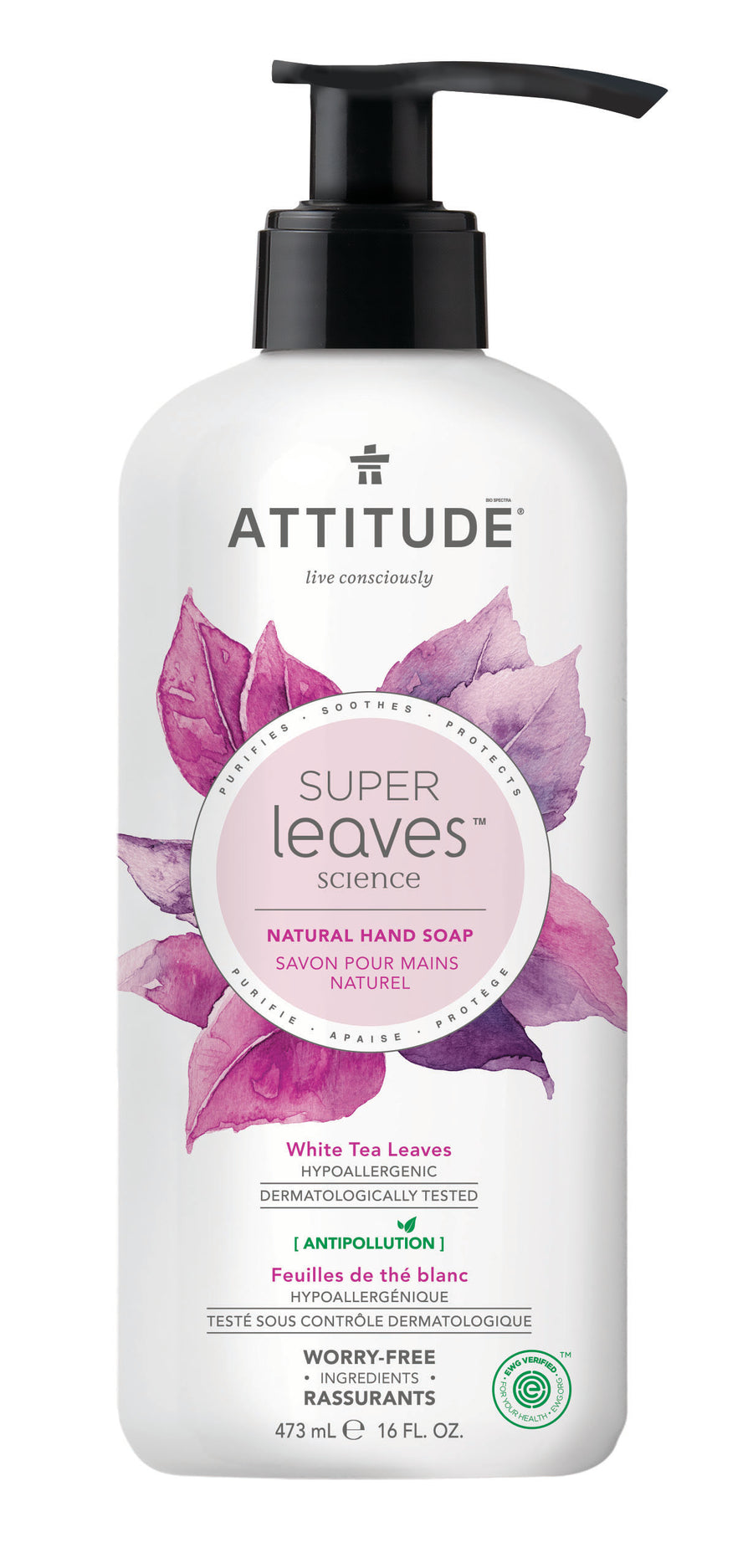 Attitude Hand Soap - White Tea Leaves