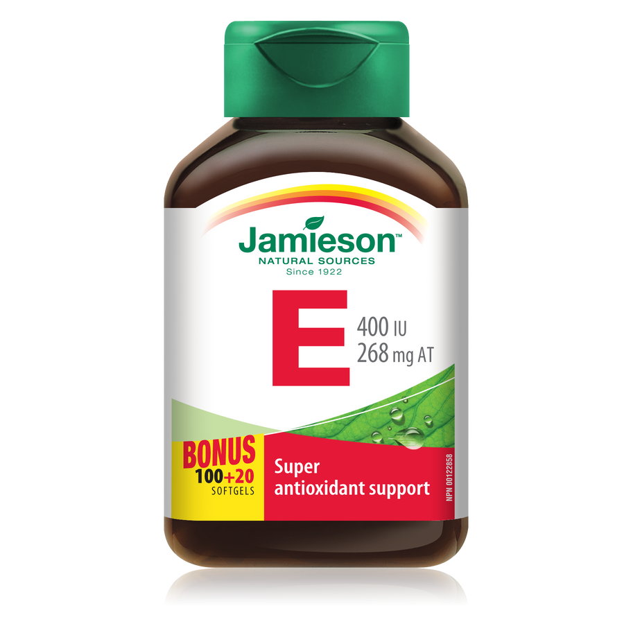 Jamieson Vitamin E 400IU Bonus 100's + 20's Free