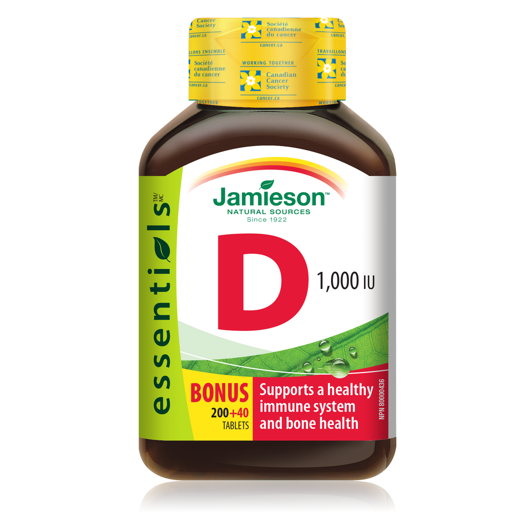 Jamieson Vitamin D 1000IU Bonus 200's+40's Free