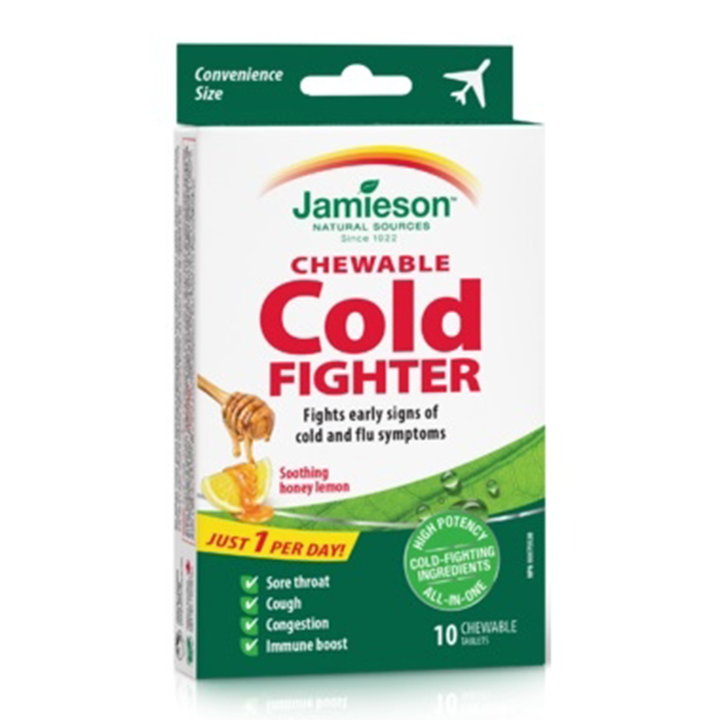 Jamieson Cold Fighter Chewable - Honey Lemon Trial Size  10 Tablets
