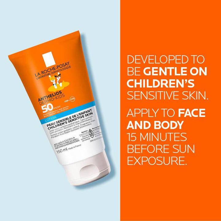 La Roche-Posay Anthelios Dermo-Kids Sunscreen for Kids SPF 50 Face & Body, 150ml