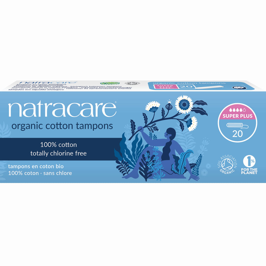 Natracare Organic Cotton Super Tampons, 20 count