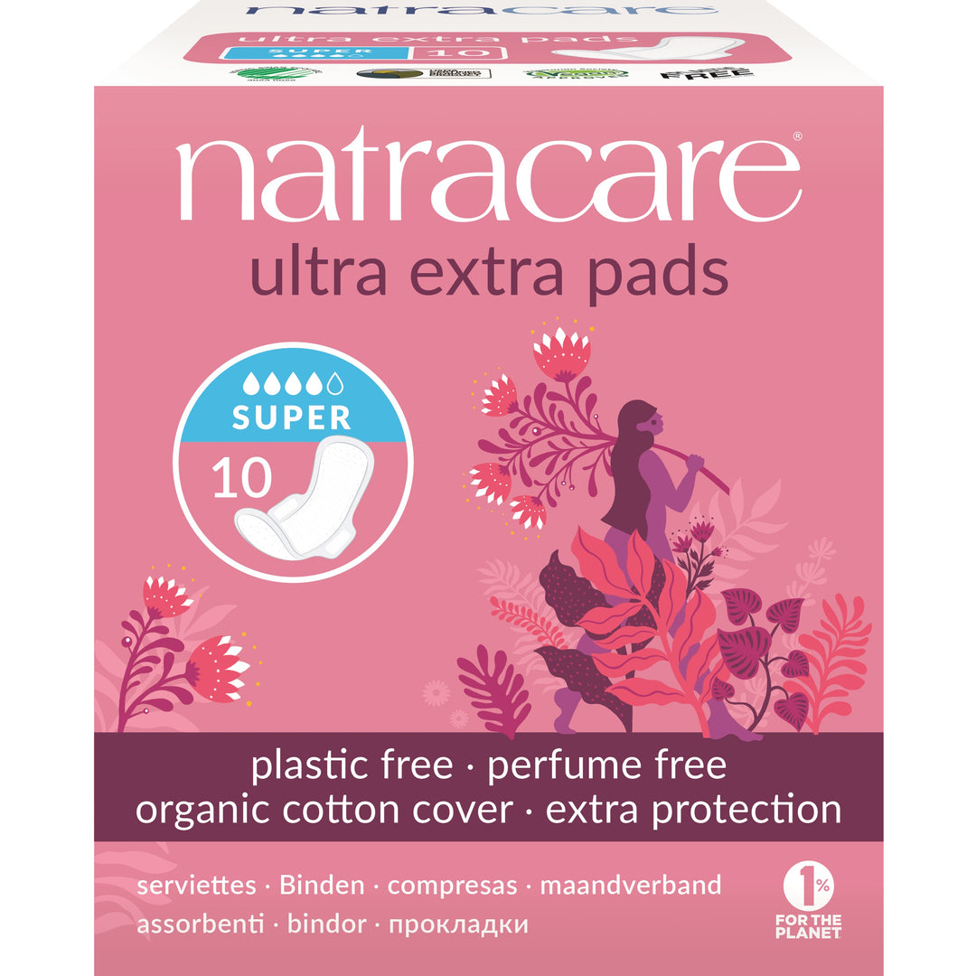 Natracare Ultra Extra Pad Super, 10 count