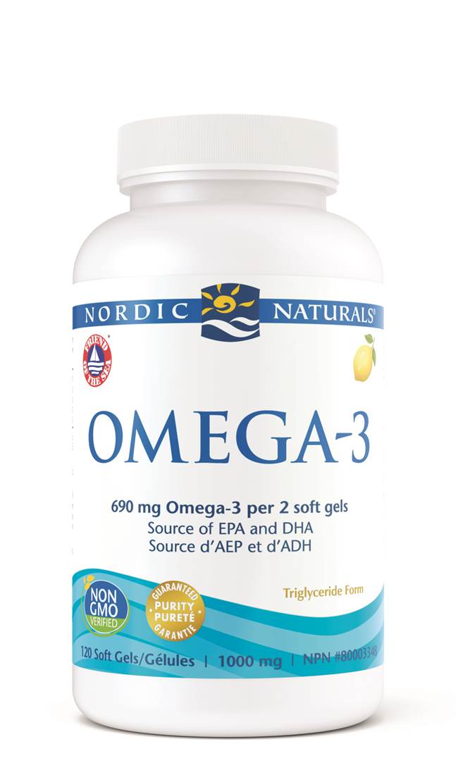 Nordic Naturals Lemon Omega-3, 120 Softgels