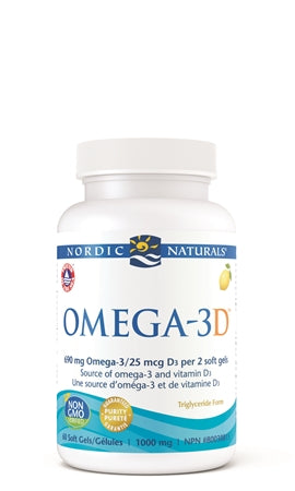 Nordic Naturals Omega 3D, 60 Softgels