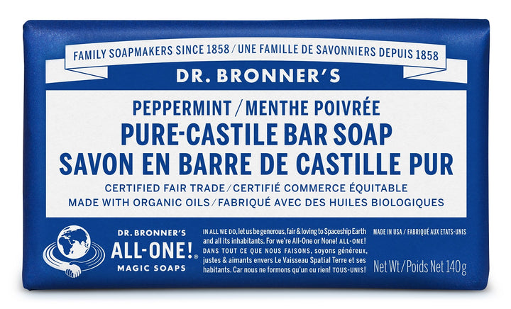 Dr. Bronner's Peppermint Pure Castile Bar Soap