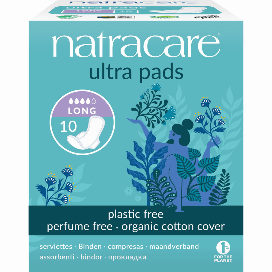 Natracare Ultra Pads W/Wings Long