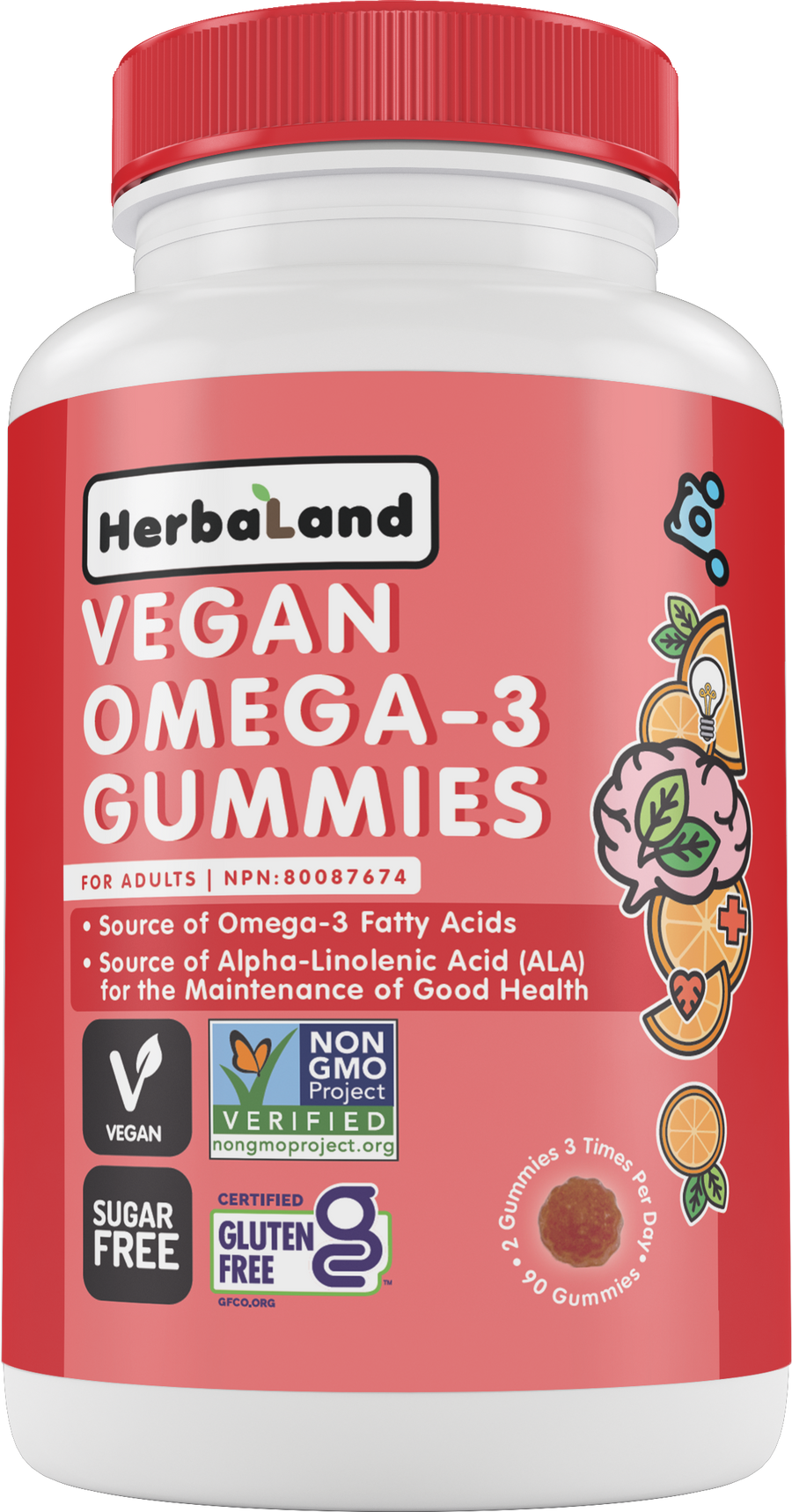 Herbaland Gummy For Adults: Vegan Omega3