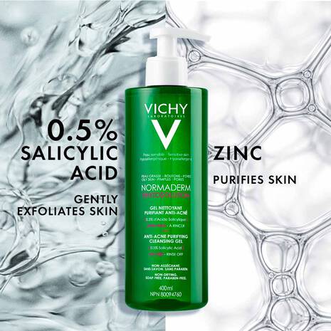 Vichy Normaderm Anti-Acne Purifying Gel Cleanser, 400ml